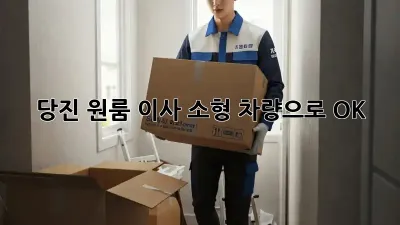 당진 원룸 이사, 소형 차량으로 OK?